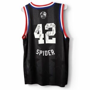 Trotters Black Jersey with Red, White, and Blue Details